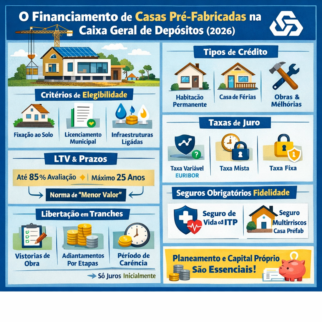 Financiamento para Habitação Pré-Fabricada na Caixa Geral de Depósitos