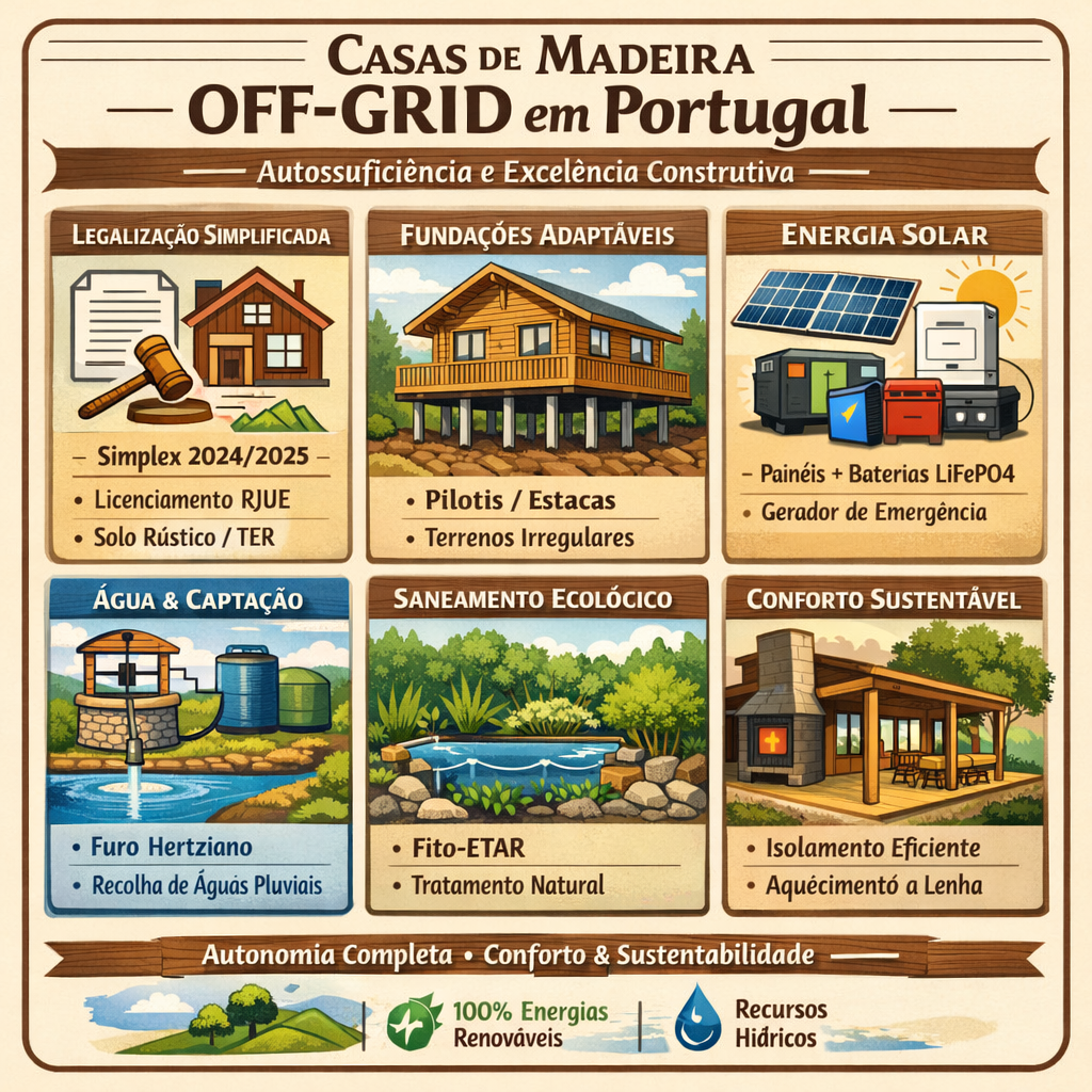 Implementação de Casas de Madeira Off-Grid em Portugal