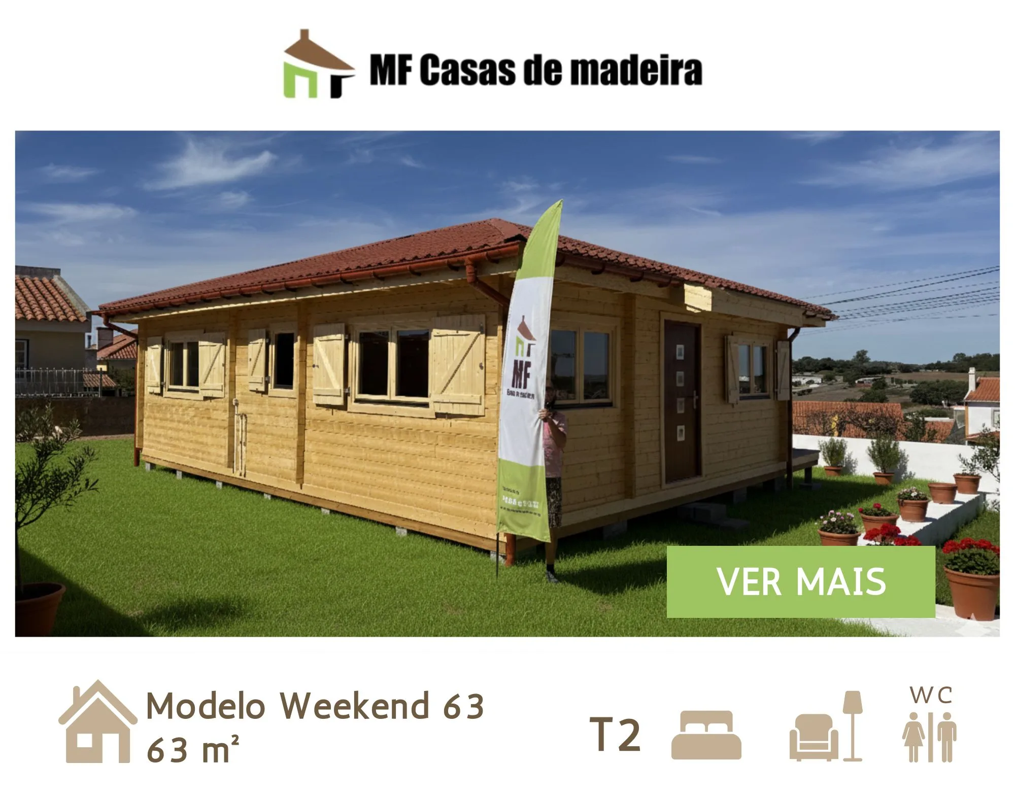weekend_t2_63m2 Weekend T2 63m2 — Casa de Madeira Pré fabricada Weekend T2 63m2