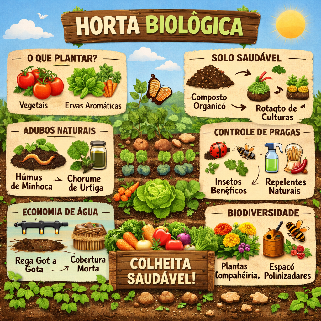 Manual prático para criar mais autonomia com uma horta biológica